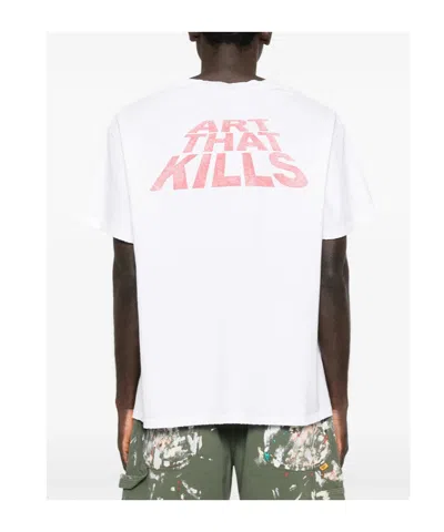 Gallery Dept. Dont Die Graphic Text Crew Neck T-shirt In White