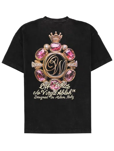 Off-white Relaxed Crown Emblem T-shirt In Black