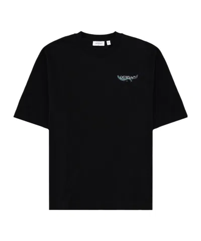 Off-white Logo Graphic Crew Neck Short Sleeve T-shirt In Black