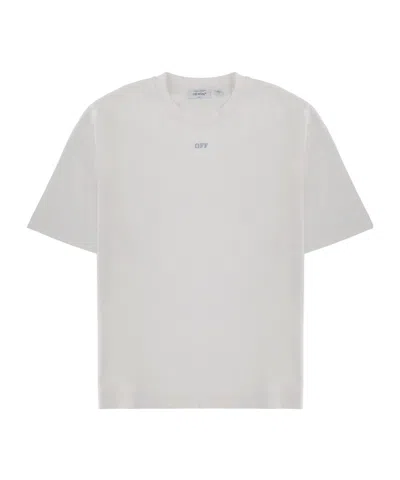 Off-white Graphic Print Crew Neck Short Sleeve T-shirt In White