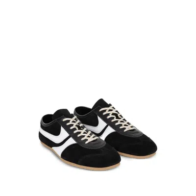 Dries Van Noten Sneakers Contrast Stitching Low Top Rubber Sole In Black