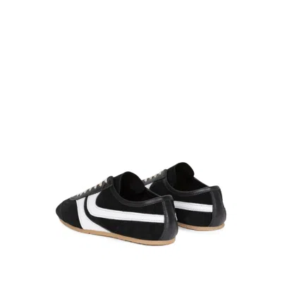 Dries Van Noten Sneakers Contrast Stitching Low Top Rubber Sole In Black