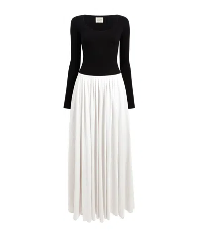 Khaite Carlotta Gathered Maxi Dress In Black