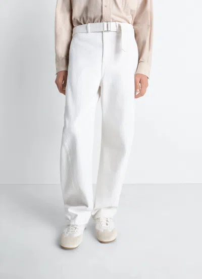 Lemaire Belt-loop Multiple-pockets Jeans In White