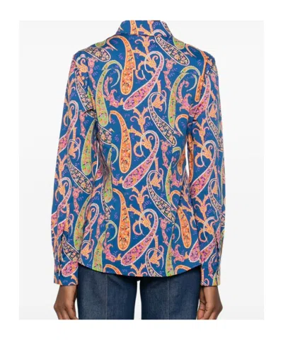 Etro Paisley-pattern Shirt In Blue