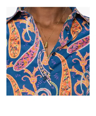 Etro Paisley-pattern Shirt In Blue