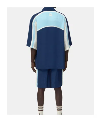Amiri Ma Quad Panel Camp Shirt In Blue