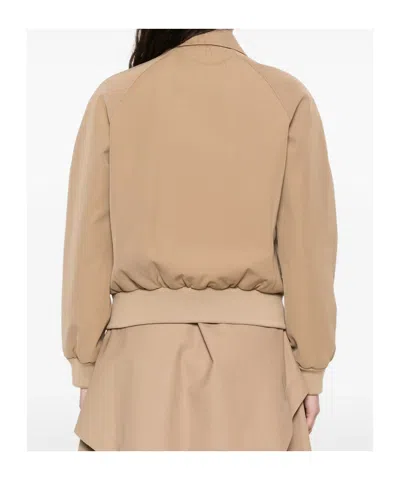 Apc Button-front Collared Bomber Jacket In Brown