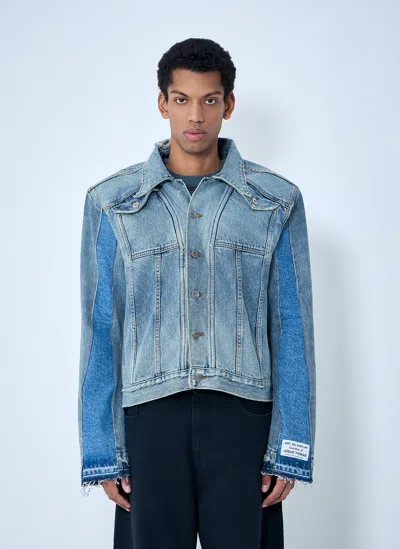 Gallery Dept. Ford Trucker Jacket Contrast Panels Collar In Blue