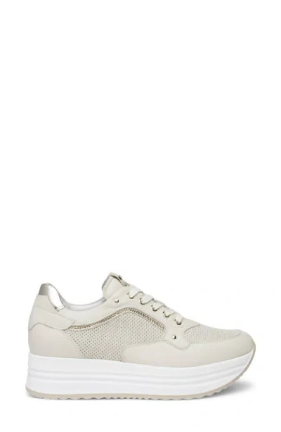 Nerogiardini Perfed Platform Sneaker In Neutral