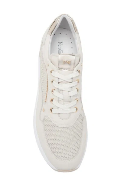Nerogiardini Perfed Platform Sneaker In Neutral
