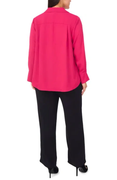 Halogen ® Split Cuff Button-up Top In Pink