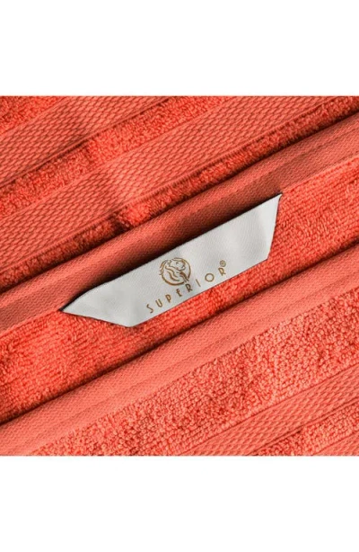 Superior Cotton Highly Absorbent Solid 4pc Quick-drying Bath Towel Set In Red