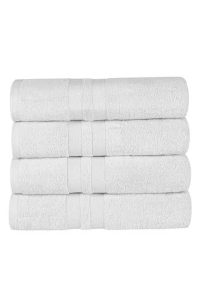 Superior Cotton Highly Absorbent Solid 4pc Quick-drying Bath Towel Set In Gray