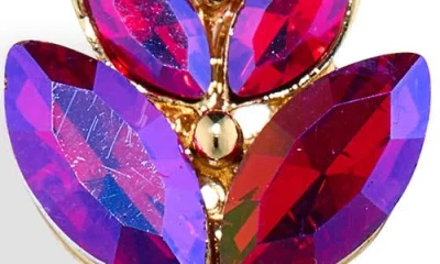 Cara Leaf Drop Earrings In Blue