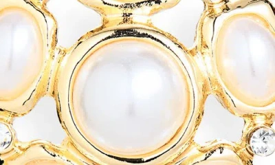 Cara Button Stud Earrings In Gold