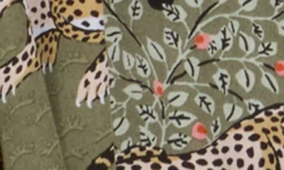 Printfresh Mixed Print Robe In Green