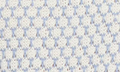 Lyssé Claire Textured Mesh Sweater Shell In Blue