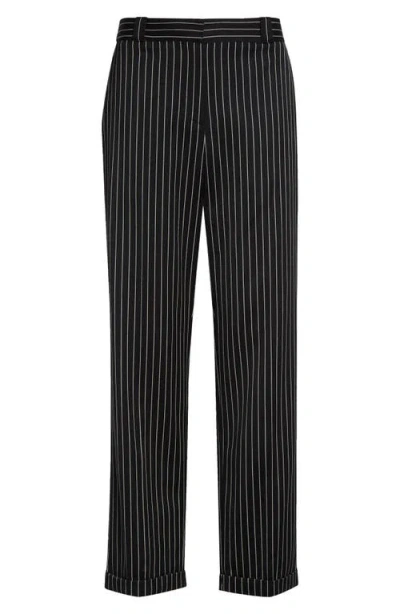 Tom Ford Women Navy Blue Wool Striped Trousers, 28 Luxury Pants For Women Darveys In Black
