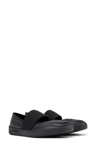 Camper Peu Touring Elasticated-strap Ballet Flats In Black