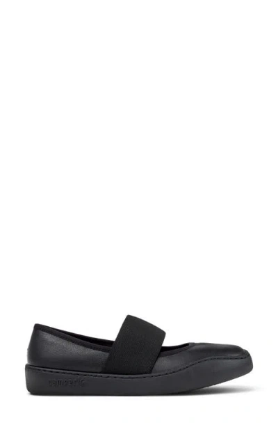 Camper Peu Touring Elasticated-strap Ballet Flats In Black