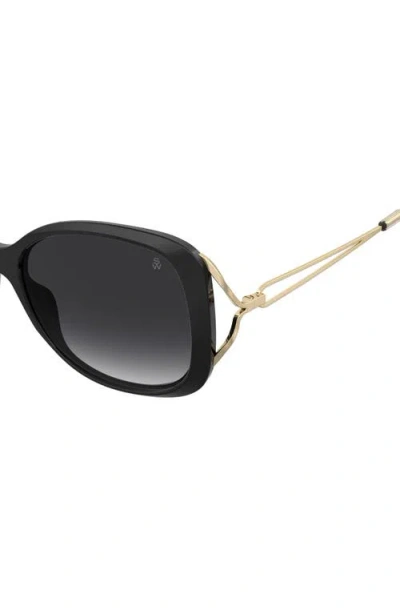 Stuart Weitzman 58mm Polarized Gradient Square Sunglasses In Black