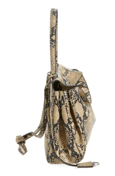 Balenciaga Medium Rodeo Python Print Leather Top Handle Bag In Brown