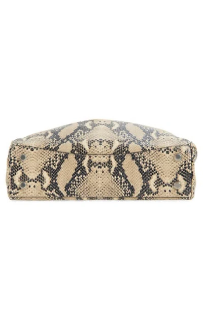 Balenciaga Medium Rodeo Python Print Leather Top Handle Bag In Brown