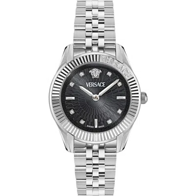 Versace Montre Greca Time Diamond In Silver