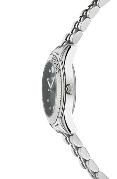 Versace Montre Greca Time Diamond In Silver