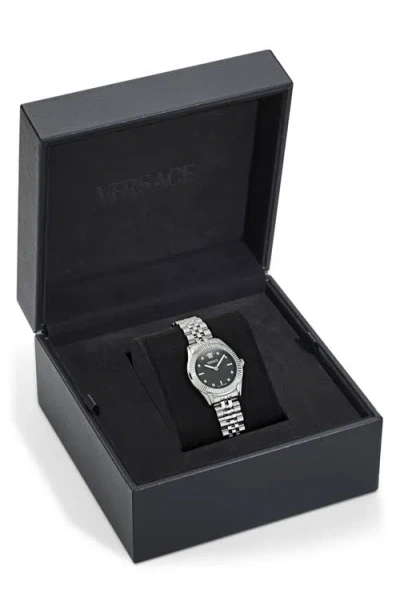 Versace Montre Greca Time Diamond In Silver