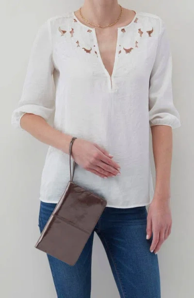 Hobo Evolve Leather Clutch In Brown