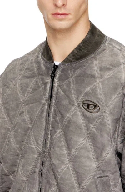 Diesel J-type-treat Diamond-quilted Cotton Blend Jacket In Multi