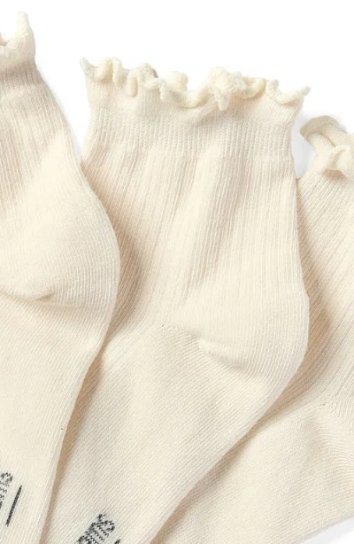 Stems Everyday Classics Ruffle 3-pack Crew Socks In Neutral