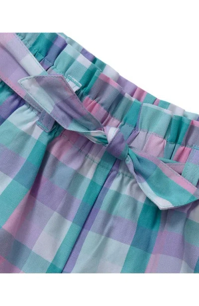 Lands' End Girls Pull On Solid Shorts In Blue