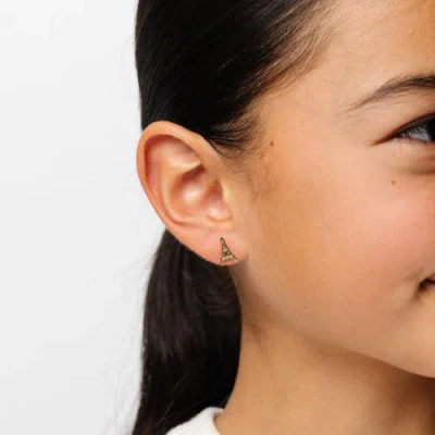 Pip Pop Eiffel Tower Stud Earrings In Gold