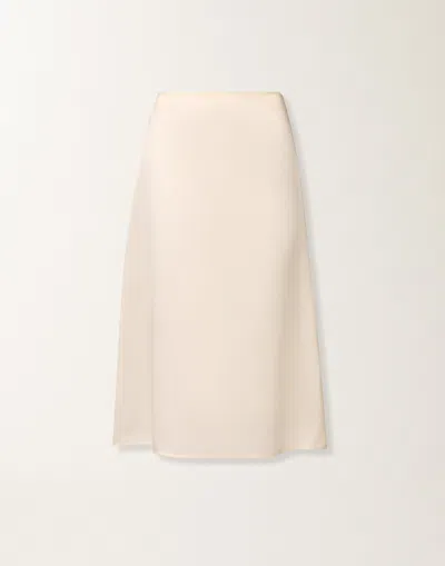 Fabiana Filippi Woman Midi Skirt Cream Size 6 Cashmere In White