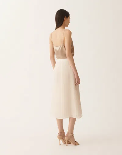 Fabiana Filippi Woman Midi Skirt Cream Size 6 Cashmere In White