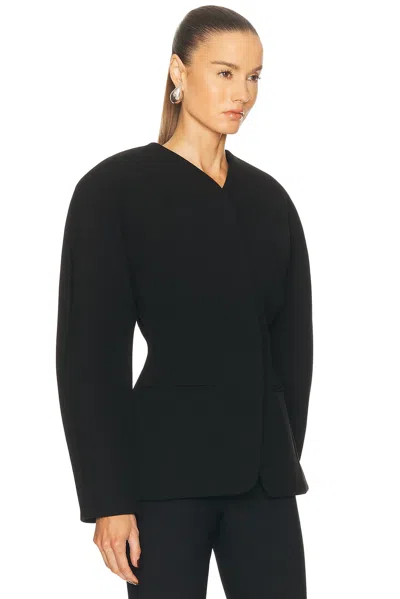 Jacquemus Belted Backless Casual Jacket In Black
