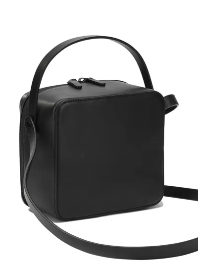 Auralee Leather Shoulder Bag In Black