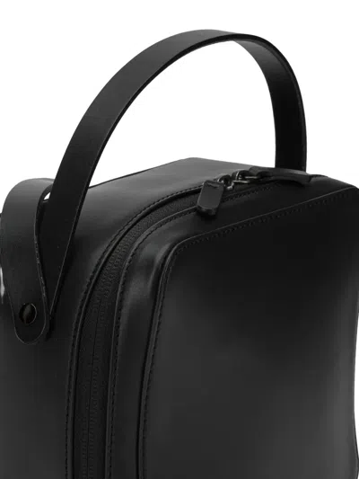 Auralee Leather Shoulder Bag In Black