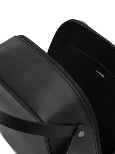 Auralee Leather Shoulder Bag In Black