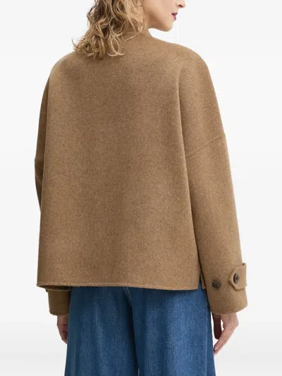 Sessun Button-fastening Patch-pocket Jacket In Brown