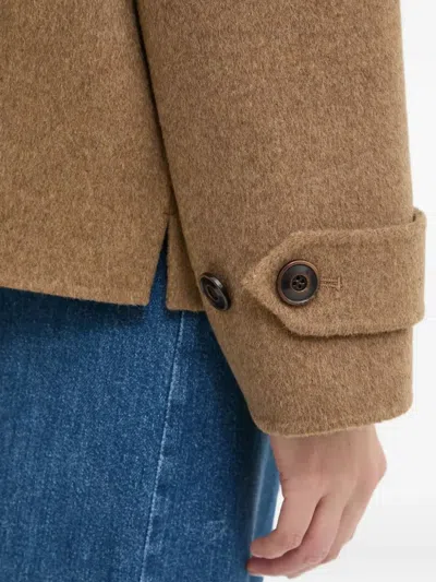 Sessun Button-fastening Patch-pocket Jacket In Brown