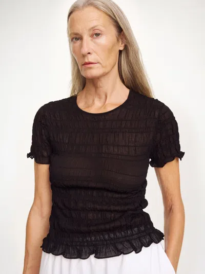 By Malene Birger Ella Crew-neck Top In Black