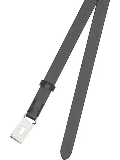 Auralee Adjustable Belts Featuring Rectangular Buckle In Black