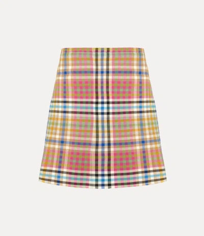 Vivienne Westwood Mini Kilt Heather Check 44 Women In Multi