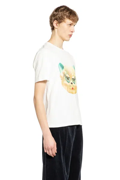 Valentino Cotton T-shirt With Le Chat De La Maison Print In White