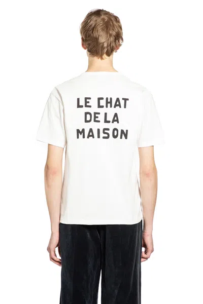 Valentino Cotton T-shirt With Le Chat De La Maison Print In White
