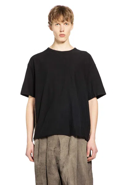 Ziggy Chen Raw Edge T-shirt In Black